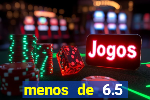 menos de 6.5 escanteios o que significa